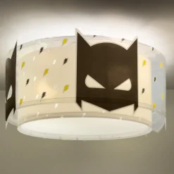 Plafondlamp Dalber Dark Hero, wit/zwart, Ø 33 cm