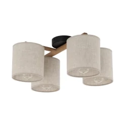 Plafondlamp Deva, 4-lamps, textiel