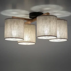 Plafondlamp Deva, 4-lamps, textiel