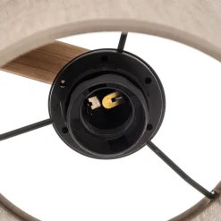 Plafondlamp Deva, textiel, 3-lamps