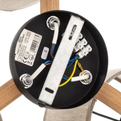 Plafondlamp Deva, textiel, 3-lamps