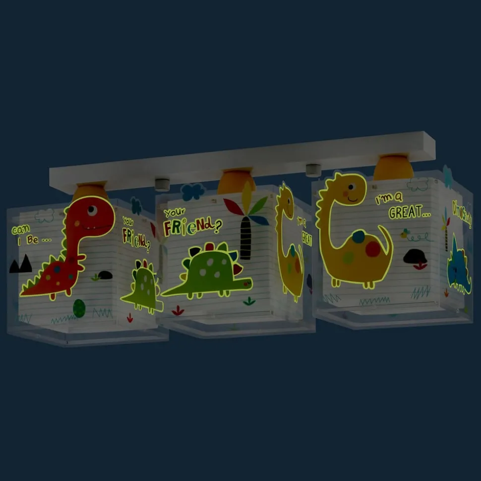 Plafondlamp Dino, 3-lamps