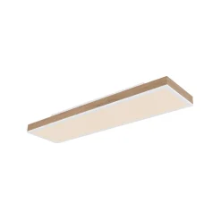 Plafondlamp Doro, lengte 80 cm, donker hout, hout, CCT