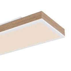 Plafondlamp Doro, lengte 80 cm, donker hout, hout, CCT