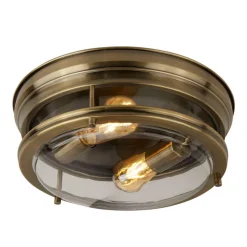 Plafondlamp Edinburgh in oudmessing