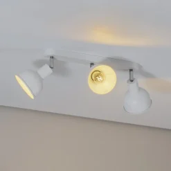 Plafondlamp Elba, 40 cm, 3-lamps, wit, metaal, E27