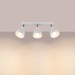 Plafondlamp Elba, 40 cm, 3-lamps, wit, metaal, E27