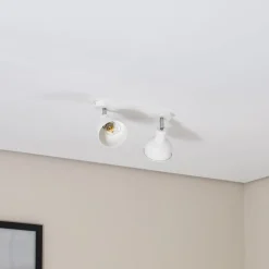 Plafondlamp Elba, 34 cm, 2-lamps, wit, metaal, E27