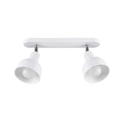 Plafondlamp Elba, 34 cm, 2-lamps, wit, metaal, E27