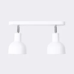 Plafondlamp Elba, 34 cm, 2-lamps, wit, metaal, E27