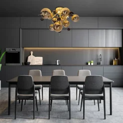 Plafondlamp Explosion met gouden bollen