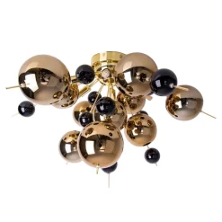 Plafondlamp Explosion met gouden bollen