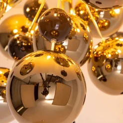 Plafondlamp Explosion met gouden bollen