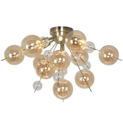 Plafondlamp Explosion met amberkleurige bollen