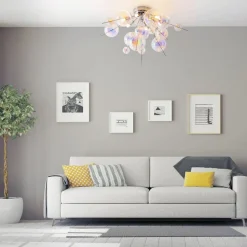 Plafondlamp Explosion van glas, 6-lamps