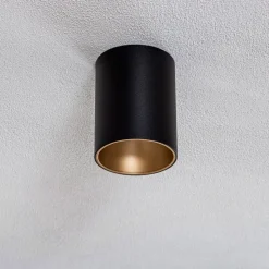 Plafondlamp Eye Tone, zwart/goud