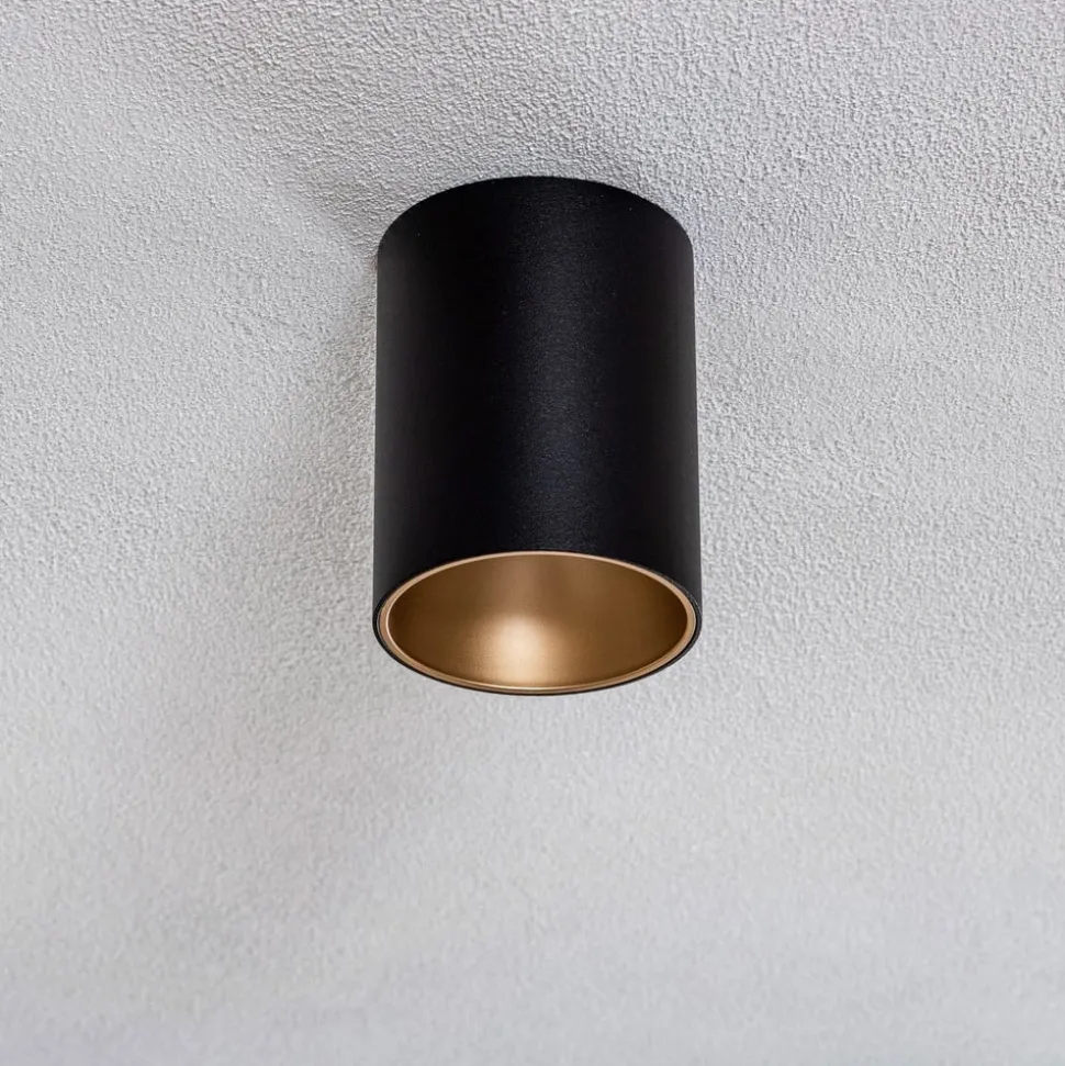 Plafondlamp Eye Tone, zwart/goud