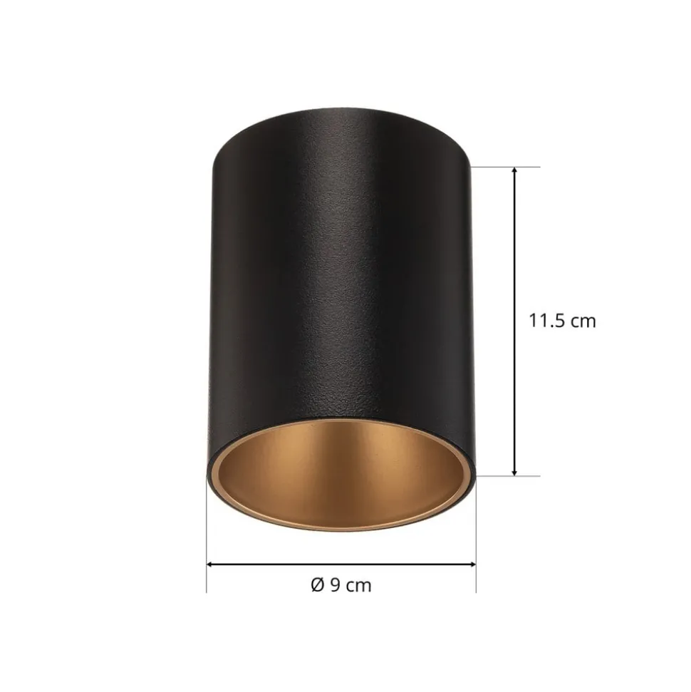 Plafondlamp Eye Tone, zwart/goud