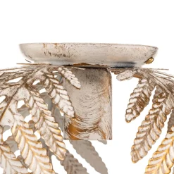 Plafondlamp Felce als varen, ivoor, Ø 25 cm