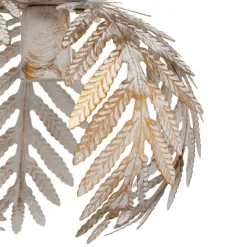Plafondlamp Felce als varen, ivoor, Ø 25 cm
