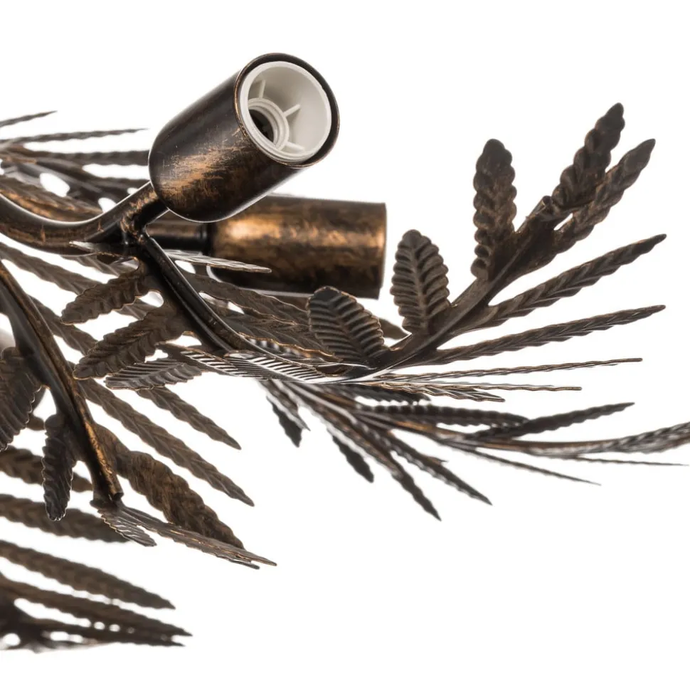 Plafondlamp Felce als varen in brons, 105 x 60 cm