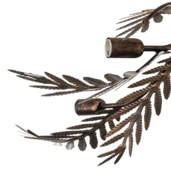 Plafondlamp Felce als varen in brons, 105 x 60 cm