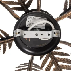 Plafondlamp Felce als varen in brons, 105 x 60 cm