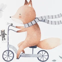 Plafondlamp Ferdi Kids, textiel, wit, bont