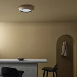 Plafondlamp Fjord, bruin, gips, Ø 28 cm, GX53