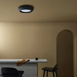 Plafondlamp Fjord, zwart, gips, Ø 28 cm, GX53