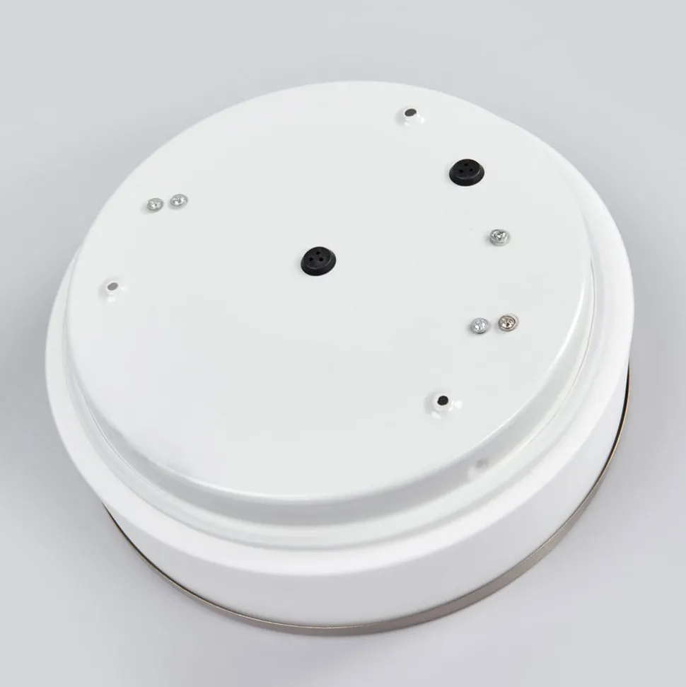 Plafondlamp Flush IP44, Ø 28cm, zilver gesatineerd