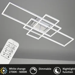 Plafondlamp Frame rechthoek 3-lamps CCT aluminium
