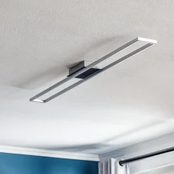 Plafondlamp Frame, 3-traps-dimbaar, alu, 110x12cm