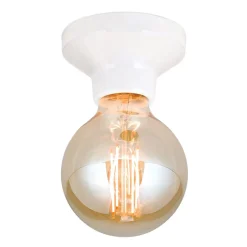 Plafondlamp Frost van keramiek, wit