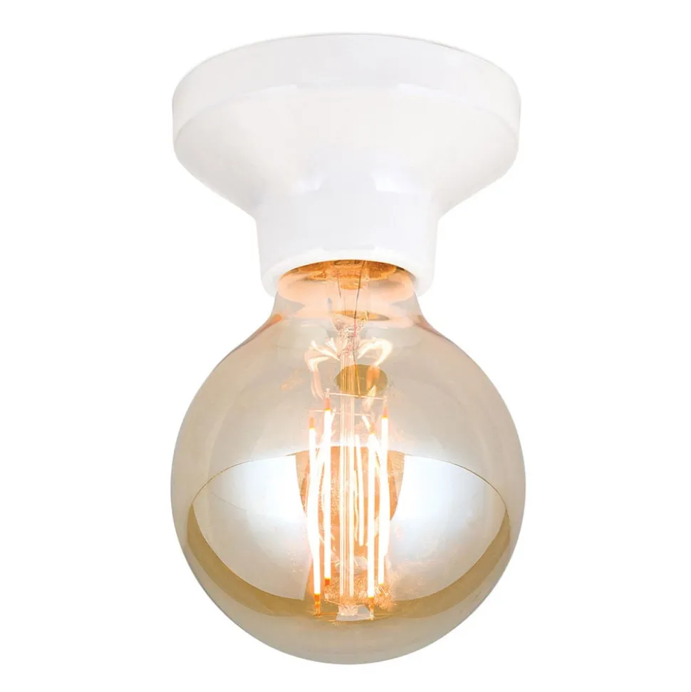 Plafondlamp Frost van keramiek, wit