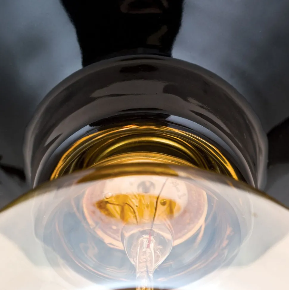 Plafondlamp Frost van keramiek, zwart