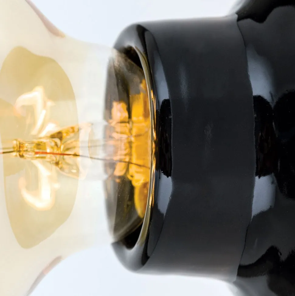 Plafondlamp Frost van keramiek, zwart