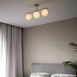 Plafondlamp Grant, 3-lamps, messing