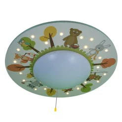 Plafondlamp grappige bosdieren, 1-lamp, 20 LEDs