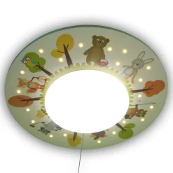 Plafondlamp grappige bosdieren, 1-lamp, 20 LEDs