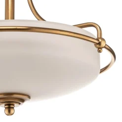 Plafondlamp Griffin met afstand, messing, Ø 42 cm