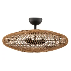 Plafondlamp Hedda van sisal en metaal