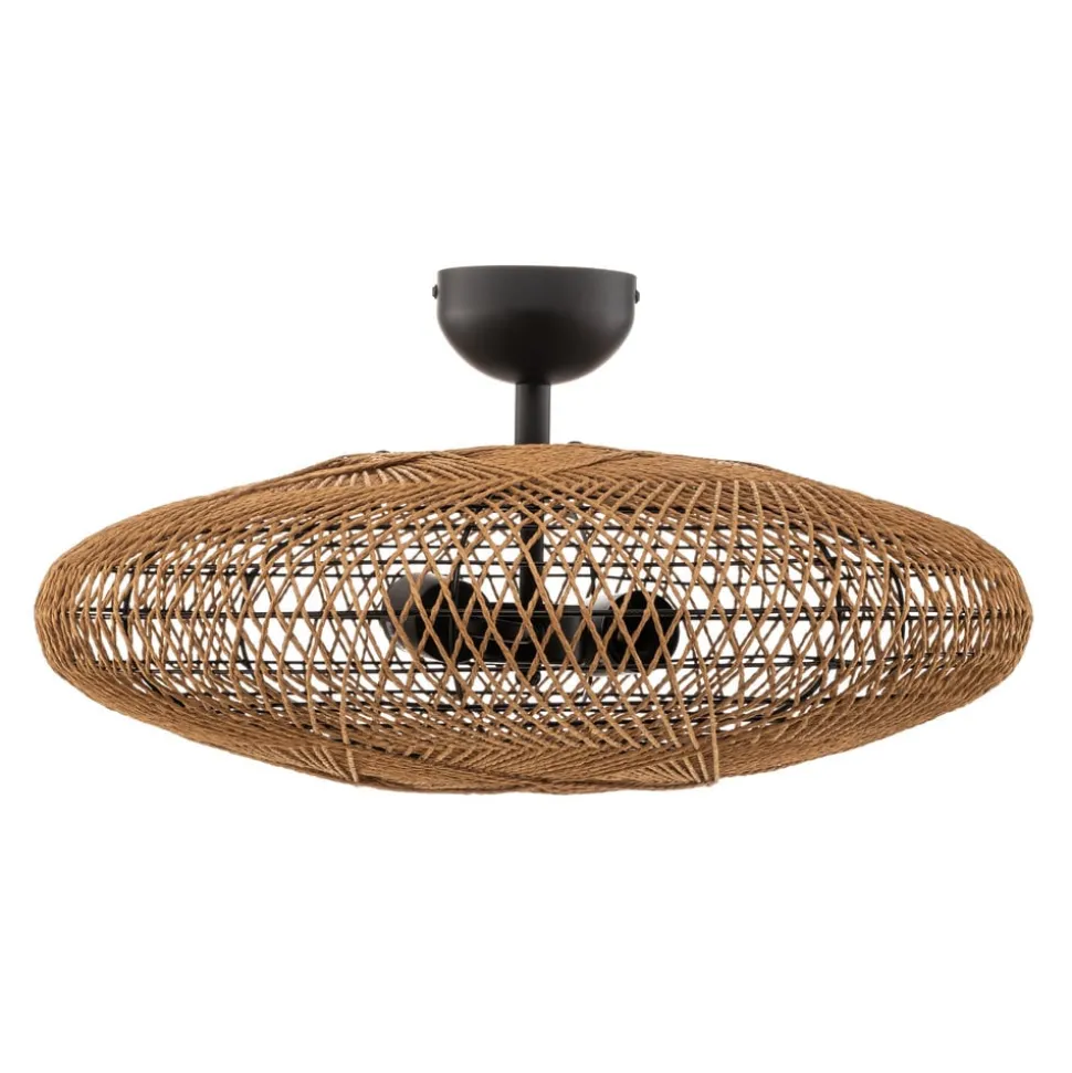 Plafondlamp Hedda van sisal en metaal