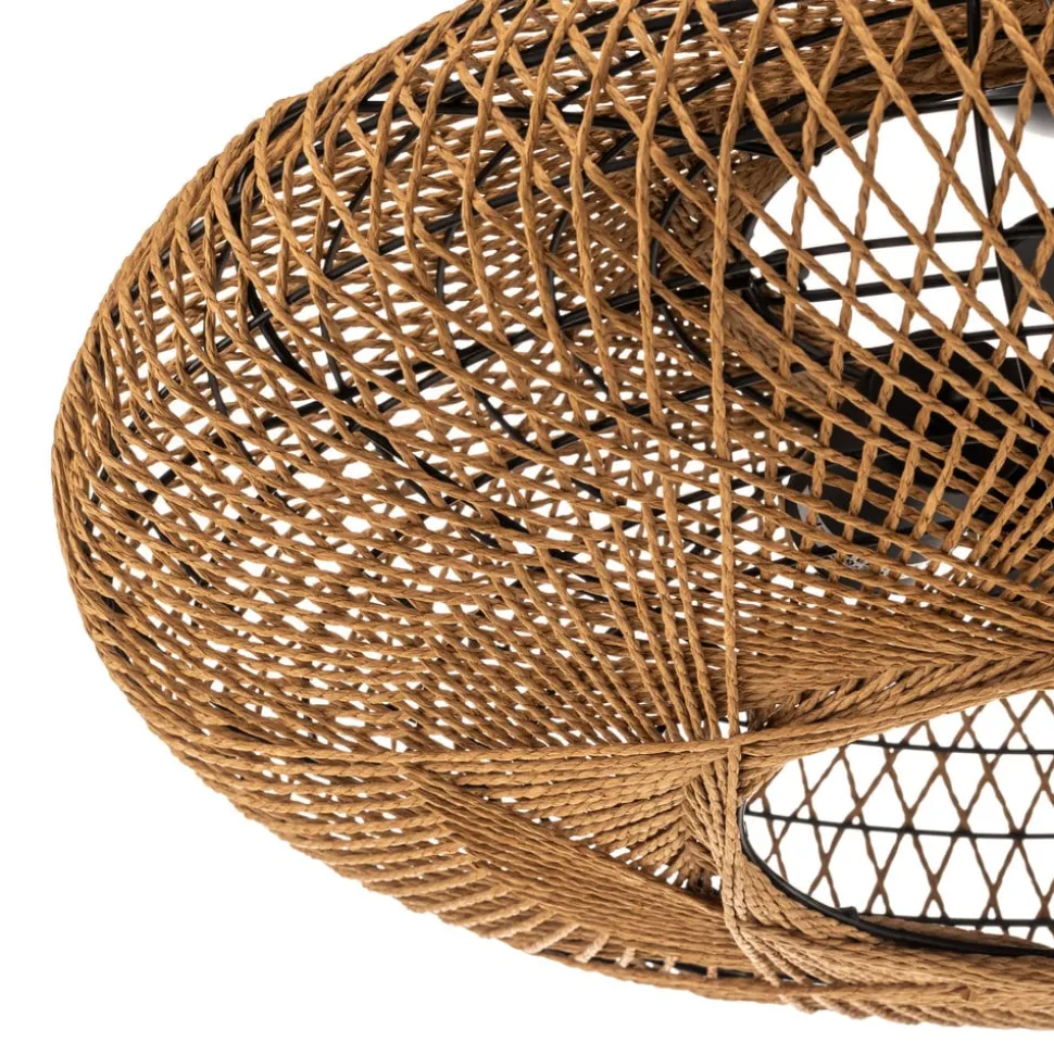 Plafondlamp Hedda van sisal en metaal