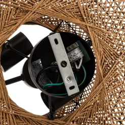 Plafondlamp Hedda van sisal en metaal