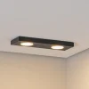 Plafondlamp Hero, 12 x 35 cm, 2-lamps, zwart, metaal, GX53
