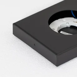 Plafondlamp Hero, 12 x 35 cm, 2-lamps, zwart, metaal, GX53