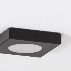 Plafondlamp Hero, 12 x 12 cm, zwart, metaal, GX53