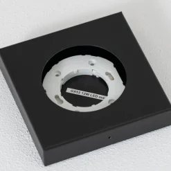 Plafondlamp Hero, 12 x 12 cm, zwart, metaal, GX53