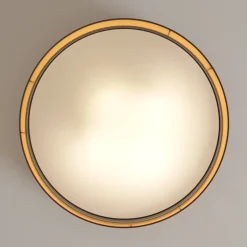 Plafondlamp Hilton, zwart/goud, Ø 60 cm